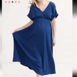 HATCH Maternity Women’s Indigo The Rosa Dress Size 0 NWT